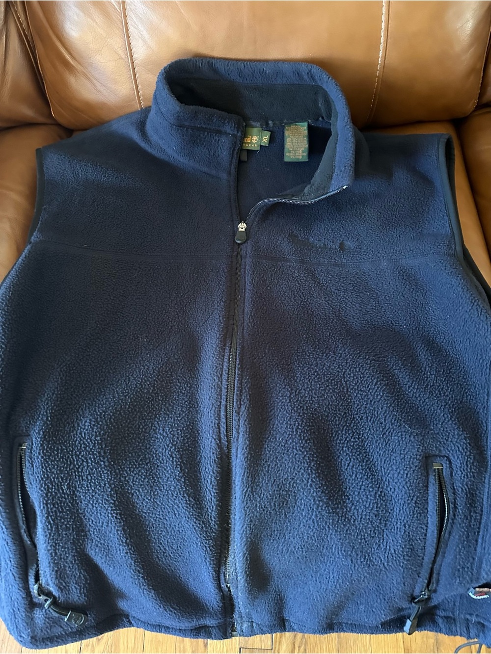 Timberland Navy Full-Zip Fleece Vest